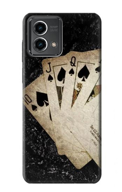 S3231 Vintage Royal Straight Flush Cards Case For Motorola Moto G Stylus 5G (2023)