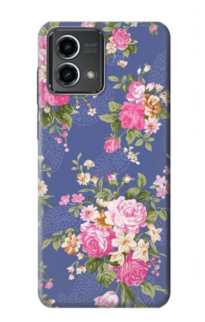 S3265 Vintage Flower Pattern Case For Motorola Moto G Stylus 5G (2023)