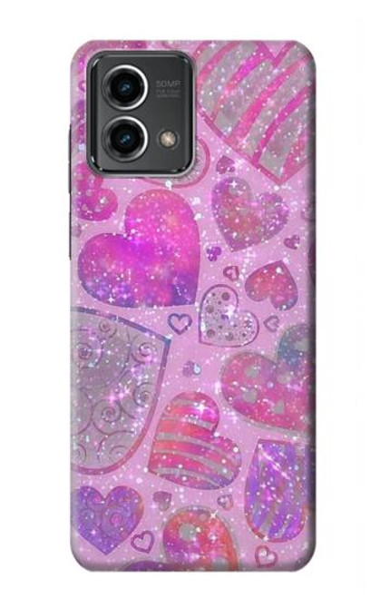 S3710 Pink Love Heart Case For Motorola Moto G Stylus 5G (2023)