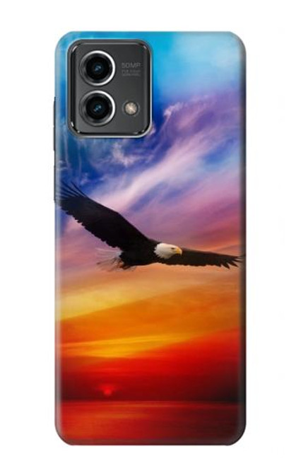 S3841 Bald Eagle Flying Colorful Sky Case For Motorola Moto G Stylus 5G (2023)