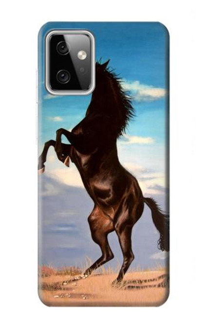 S0934 Wild Black Horse Case For Motorola Moto G Power (2023) 5G