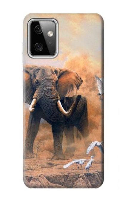 S1292 Dusty Elephant Egrets Case For Motorola Moto G Power (2023) 5G