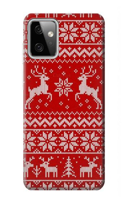 S2835 Christmas Reindeer Knitted Pattern Case For Motorola Moto G Power (2023) 5G