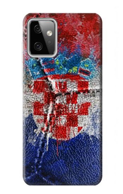 S3313 Croatia Flag Vintage Football Graphic Case For Motorola Moto G Power (2023) 5G