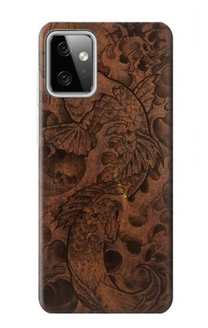 S3405 Fish Tattoo Leather Graphic Print Case For Motorola Moto G Power (2023) 5G