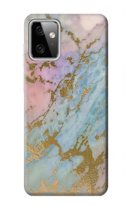 S3717 Rose Gold Blue Pastel Marble Graphic Printed Case For Motorola Moto G Power (2023) 5G