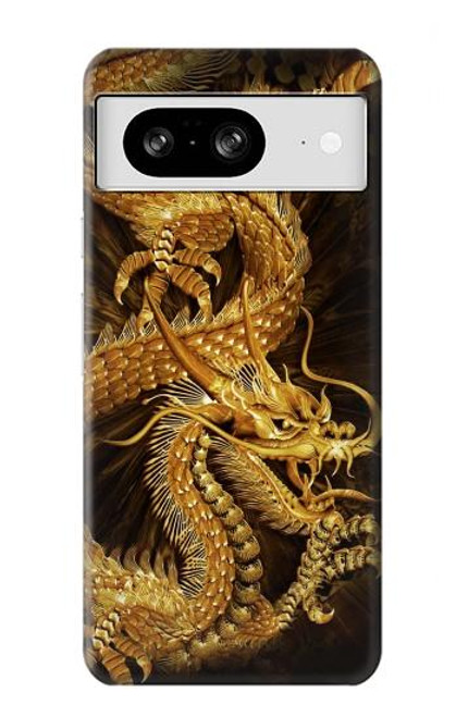 S2804 Chinese Gold Dragon Printed Case For Google Pixel 8