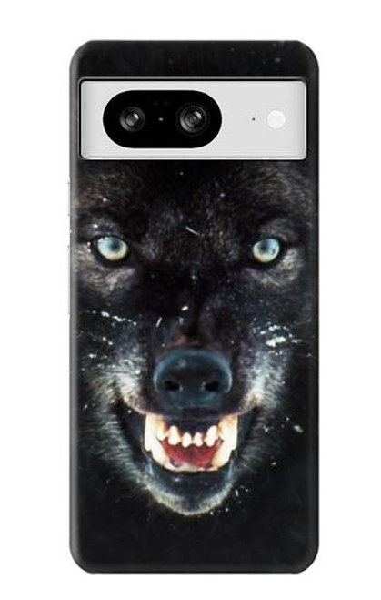 S2823 Black Wolf Blue Eyes Face Case For Google Pixel 8