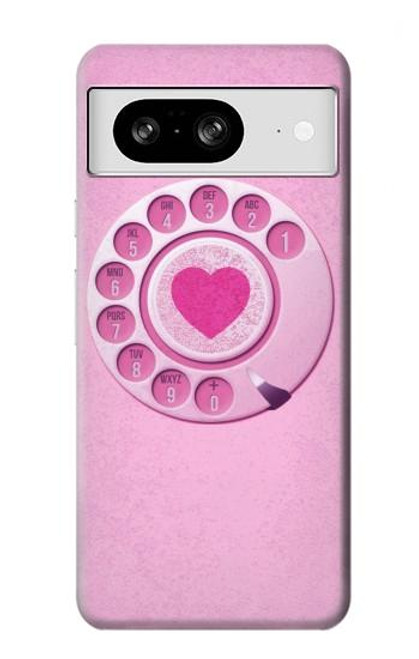 S2847 Pink Retro Rotary Phone Case For Google Pixel 8