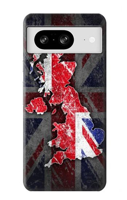S2936 UK British Flag Map Case For Google Pixel 8