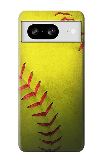 S3031 Yellow Softball Ball Case For Google Pixel 8