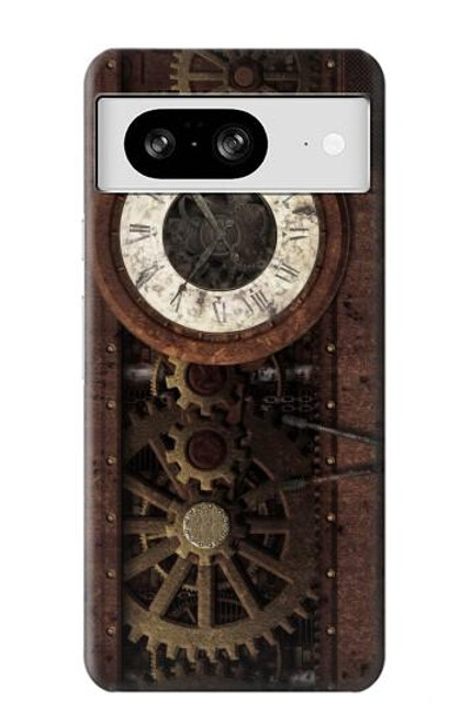 S3221 Steampunk Clock Gears Case For Google Pixel 8