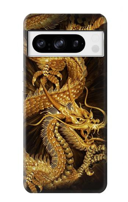 S2804 Chinese Gold Dragon Printed Case For Google Pixel 8 pro