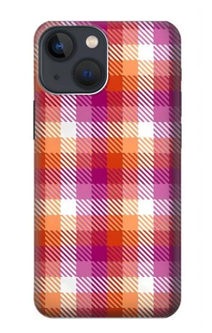 S3941 LGBT Lesbian Pride Flag Plaid Case For iPhone 13 mini