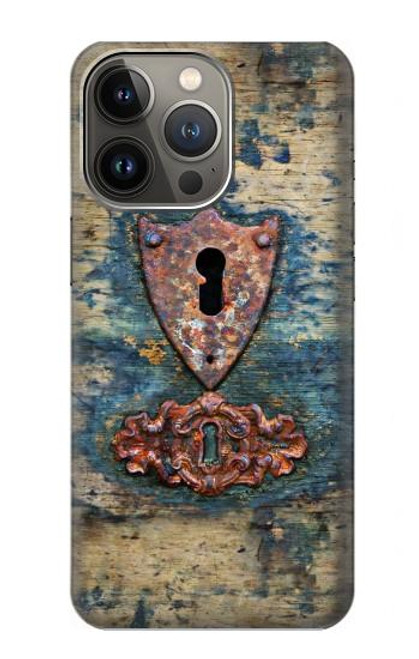 S3955 Vintage Keyhole Weather Door Case For iPhone 13 Pro Max