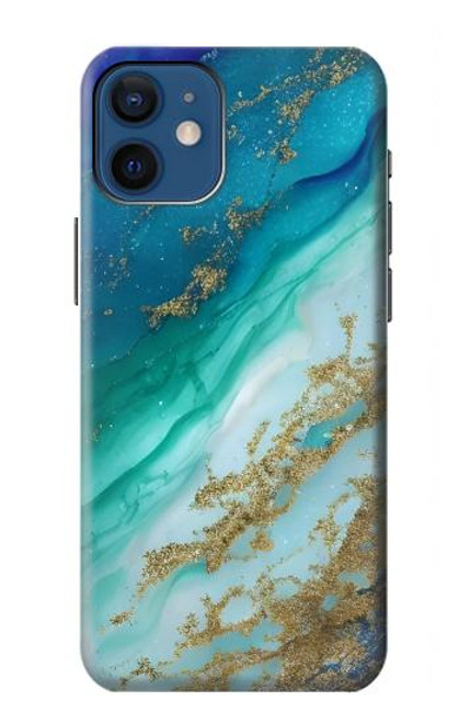 S3920 Abstract Ocean Blue Color Mixed Emerald Case For iPhone 12 mini