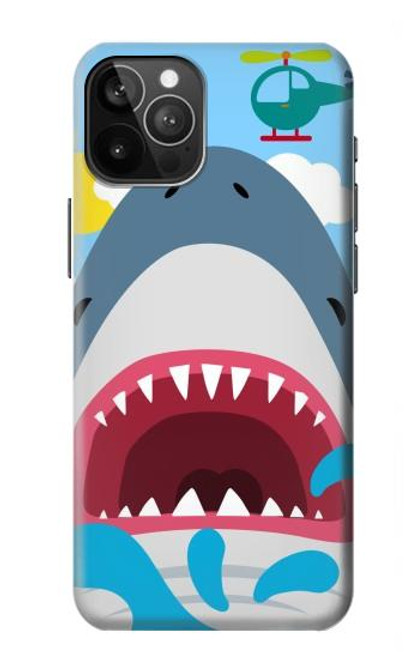 S3947 Shark Helicopter Cartoon Case For iPhone 12 Pro Max