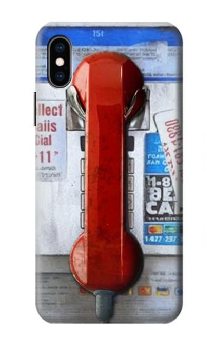 S3925 Collage Vintage Pay Phone Case For iPhone X, iPhone XS