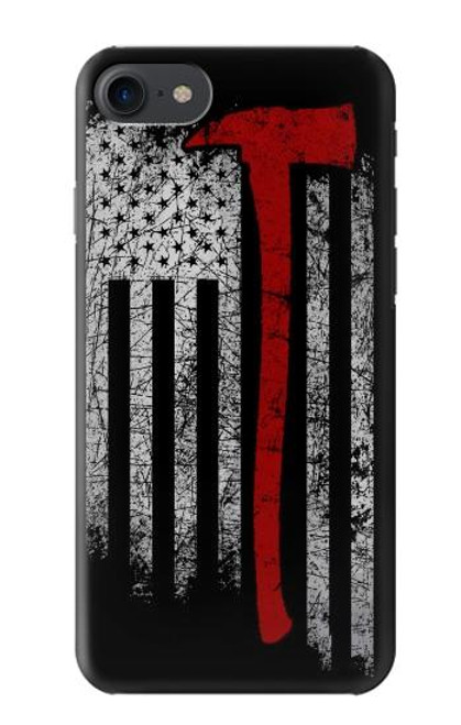 S3958 Firefighter Axe Flag Case For iPhone 7, iPhone 8, iPhone SE (2020) (2022)