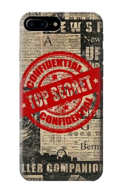 S3937 Text Top Secret Art Vintage Case For iPhone 7 Plus, iPhone 8 Plus