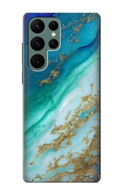 S3920 Abstract Ocean Blue Color Mixed Emerald Case For Samsung Galaxy S22 Ultra