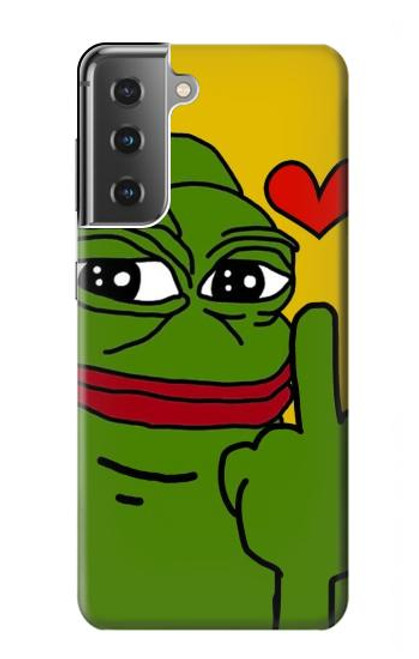 S3945 Pepe Love Middle Finger Case For Samsung Galaxy S21 Plus 5G, Galaxy S21+ 5G