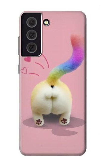 S3923 Cat Bottom Rainbow Tail Case For Samsung Galaxy S21 FE 5G