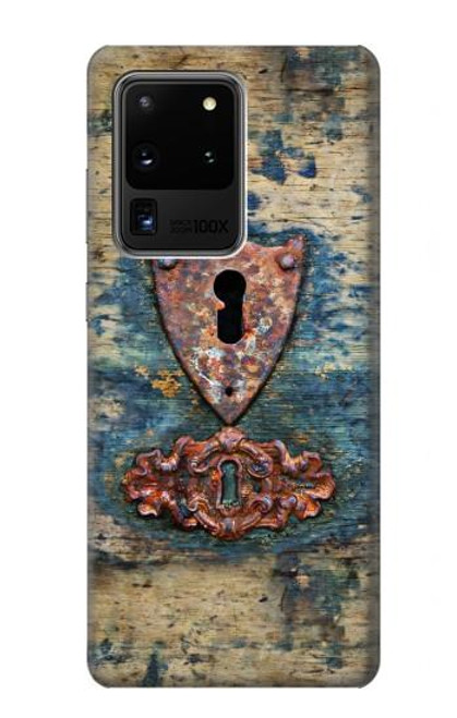 S3955 Vintage Keyhole Weather Door Case For Samsung Galaxy S20 Ultra