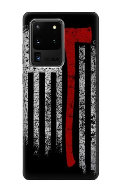 S3958 Firefighter Axe Flag Case For Samsung Galaxy S20 Ultra