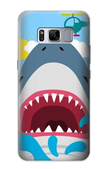 S3947 Shark Helicopter Cartoon Case For Samsung Galaxy S8 Plus