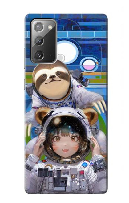 S3915 Raccoon Girl Baby Sloth Astronaut Suit Case For Samsung Galaxy Note 20