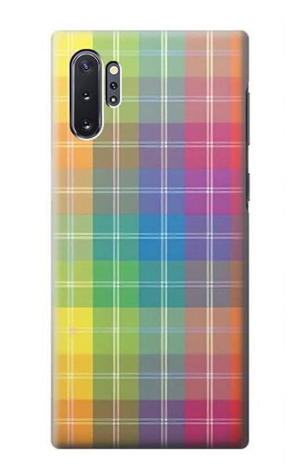S3942 LGBTQ Rainbow Plaid Tartan Case For Samsung Galaxy Note 10 Plus