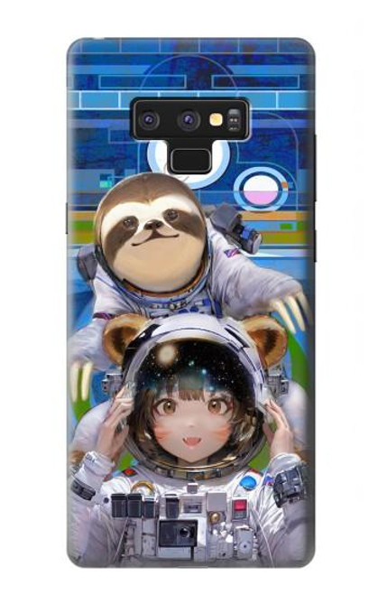 S3915 Raccoon Girl Baby Sloth Astronaut Suit Case For Note 9 Samsung Galaxy Note9