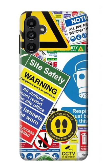 S3960 Safety Signs Sticker Collage Case For Samsung Galaxy A13 5G