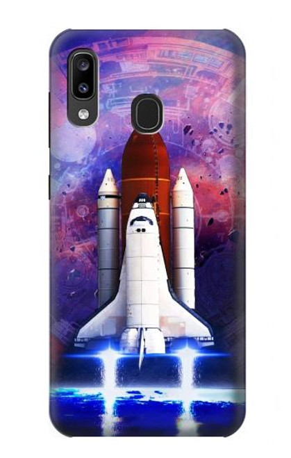 S3913 Colorful Nebula Space Shuttle Case For Samsung Galaxy A20, Galaxy A30