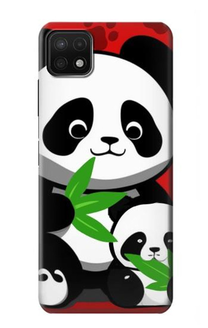 S3929 Cute Panda Eating Bamboo Case For Samsung Galaxy A22 5G