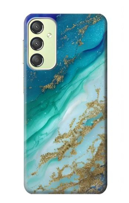 S3920 Abstract Ocean Blue Color Mixed Emerald Case For Samsung Galaxy A24 4G