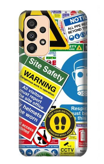 S3960 Safety Signs Sticker Collage Case For Samsung Galaxy A33 5G