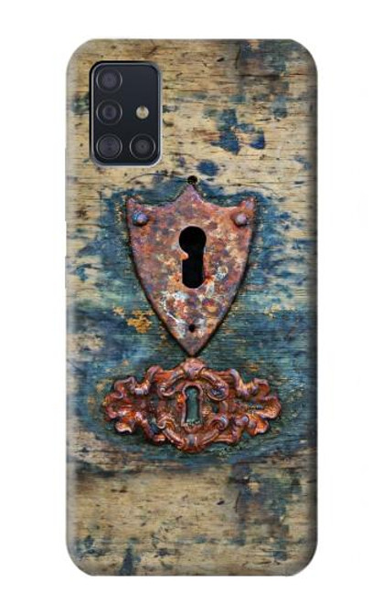 S3955 Vintage Keyhole Weather Door Case For Samsung Galaxy A51 5G