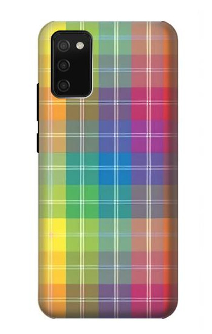 S3942 LGBTQ Rainbow Plaid Tartan Case For Samsung Galaxy A02s, Galaxy M02s  (NOT FIT with Galaxy A02s Verizon SM-A025V)