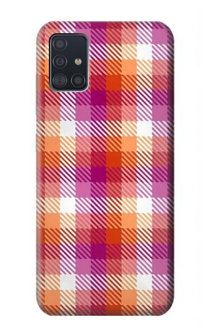 S3941 LGBT Lesbian Pride Flag Plaid Case For Samsung Galaxy A51