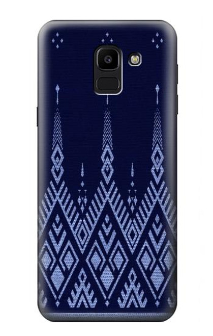 S3950 Textile Thai Blue Pattern Case For Samsung Galaxy J6 (2018)