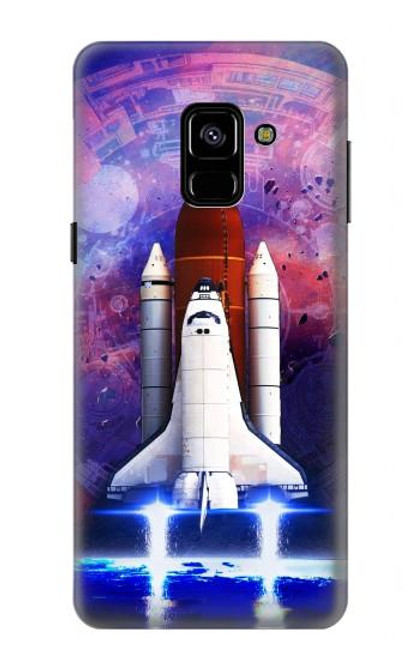 S3913 Colorful Nebula Space Shuttle Case For Samsung Galaxy A8 (2018)