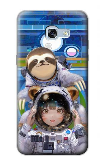 S3915 Raccoon Girl Baby Sloth Astronaut Suit Case For Samsung Galaxy A5 (2017)