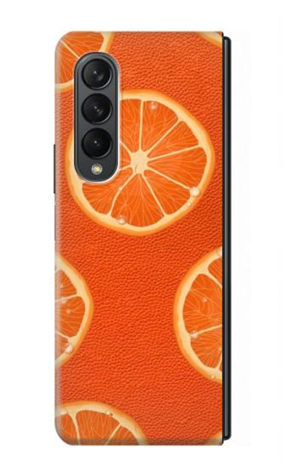 S3946 Seamless Orange Pattern Case For Samsung Galaxy Z Fold 3 5G