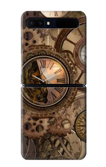 S3927 Compass Clock Gage Steampunk Case For Samsung Galaxy Z Flip 5G