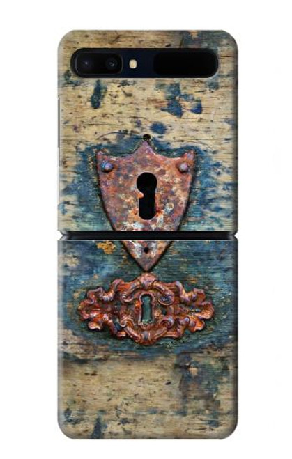 S3955 Vintage Keyhole Weather Door Case For Samsung Galaxy Z Flip 5G