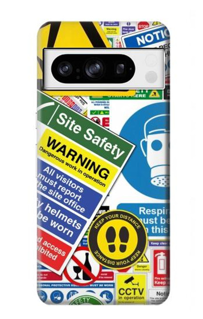 S3960 Safety Signs Sticker Collage Case For Google Pixel 8 pro