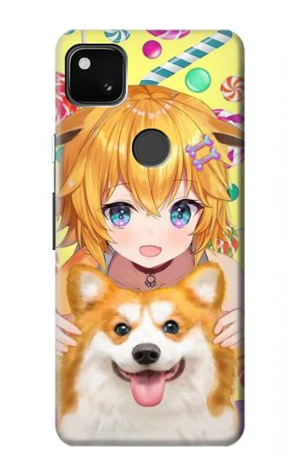 S3918 Baby Corgi Dog Corgi Girl Candy Case For Google Pixel 4a