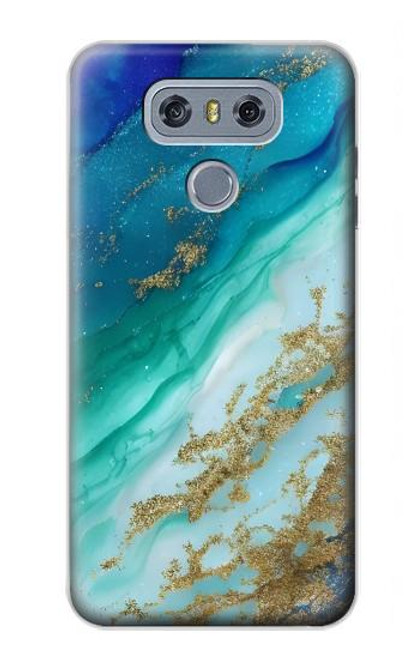 S3920 Abstract Ocean Blue Color Mixed Emerald Case For LG G6